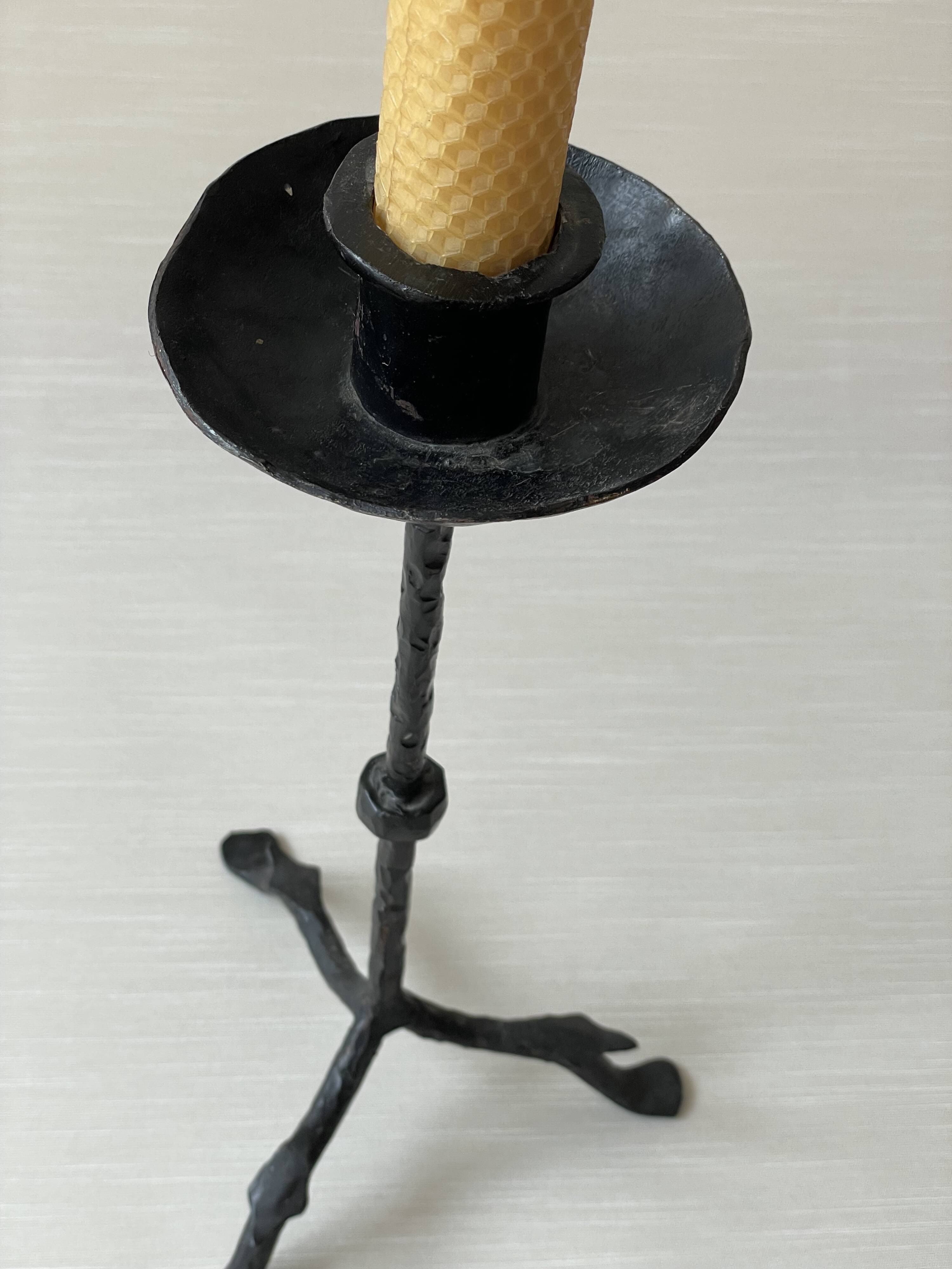 Wrought iron candle holder