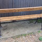 Cast iron leg garden bench