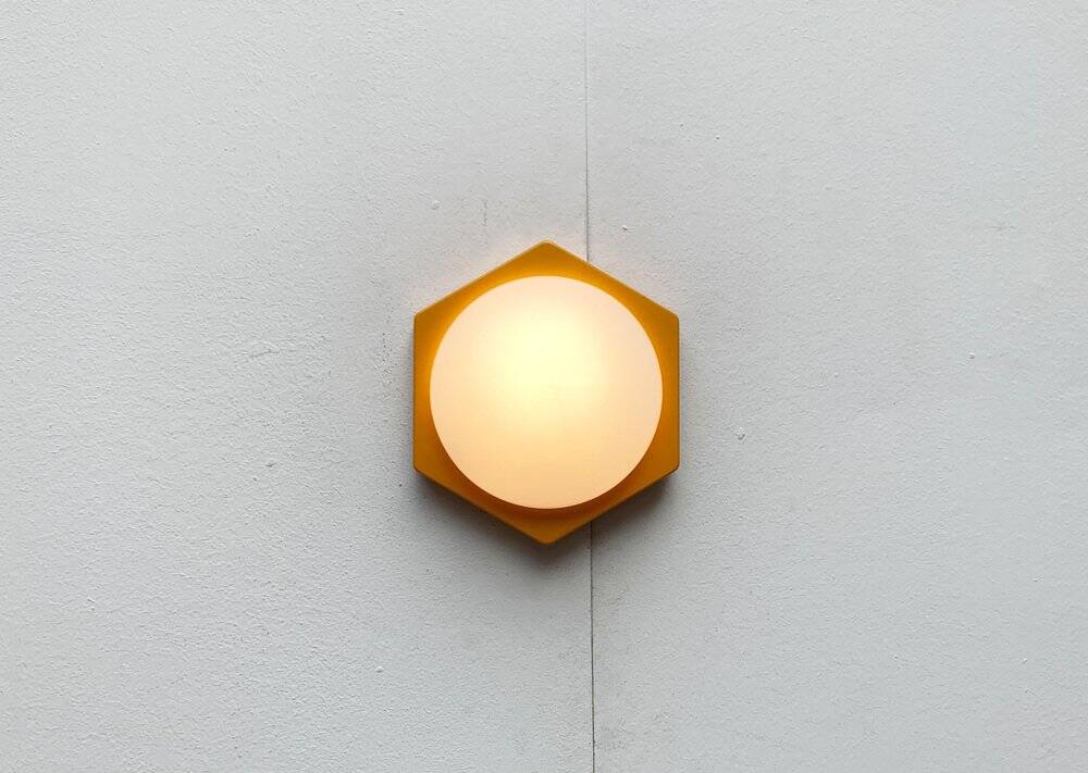 Vintage Space Age wall lamp by Rolf Krüger for Paul Neuhaus, 1970s