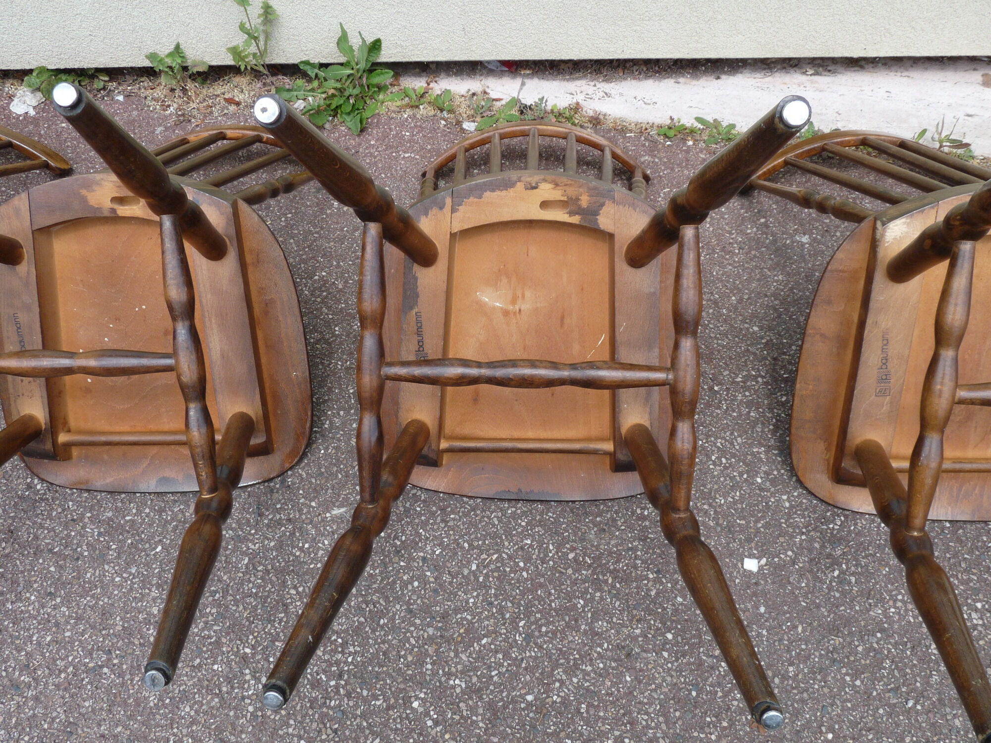 Lot of 4 bistro chairs Baumann - wood