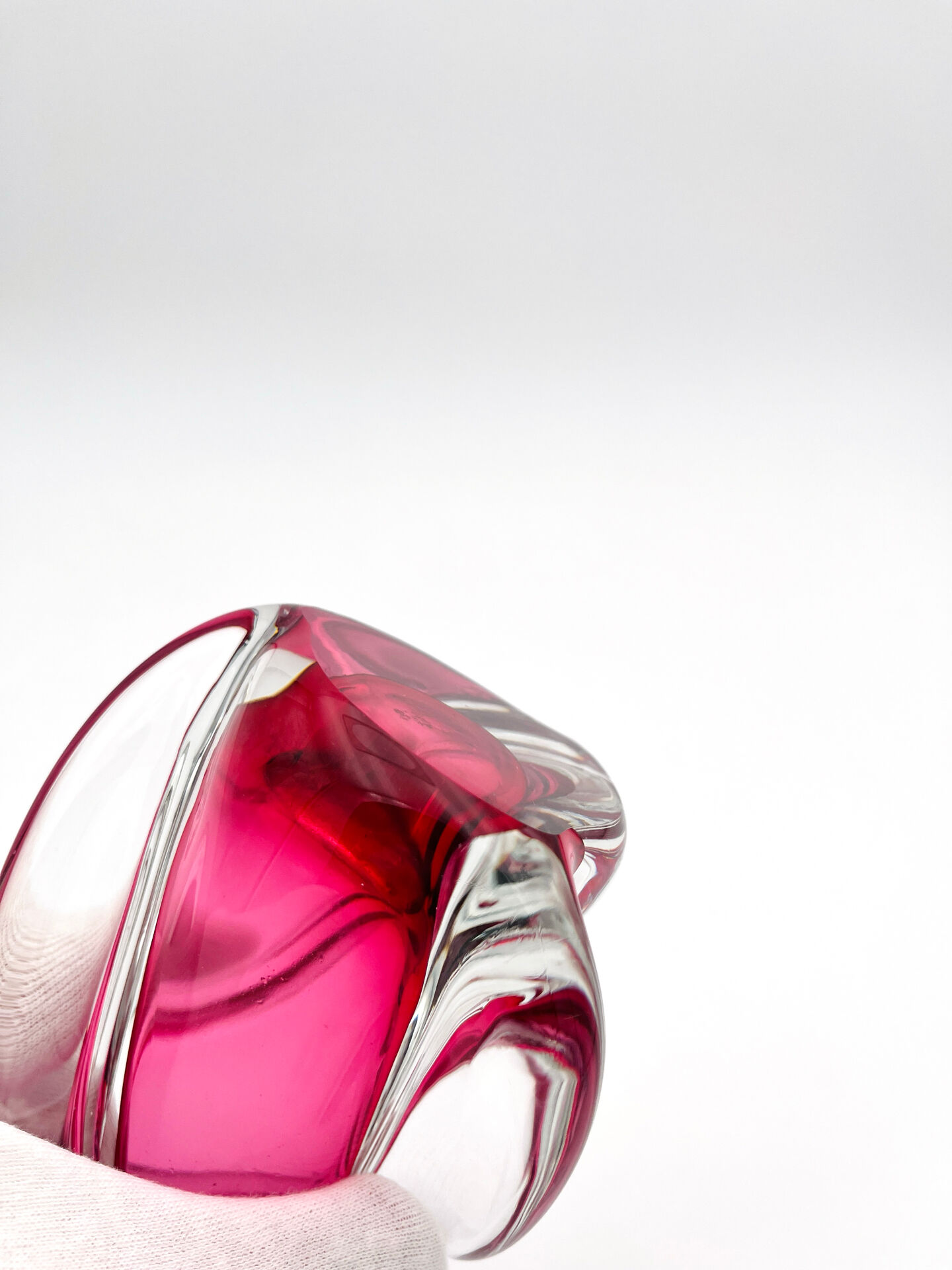Twisted Murano Vase Sommerso Rose Italian Design 1960s