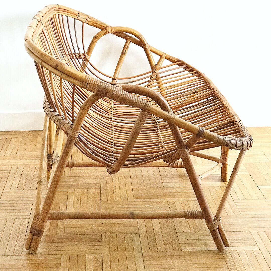 Rattan bench