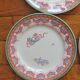 4 polychrome ironstone dessert plates, "Chinese" model, U&C Sarreguemines