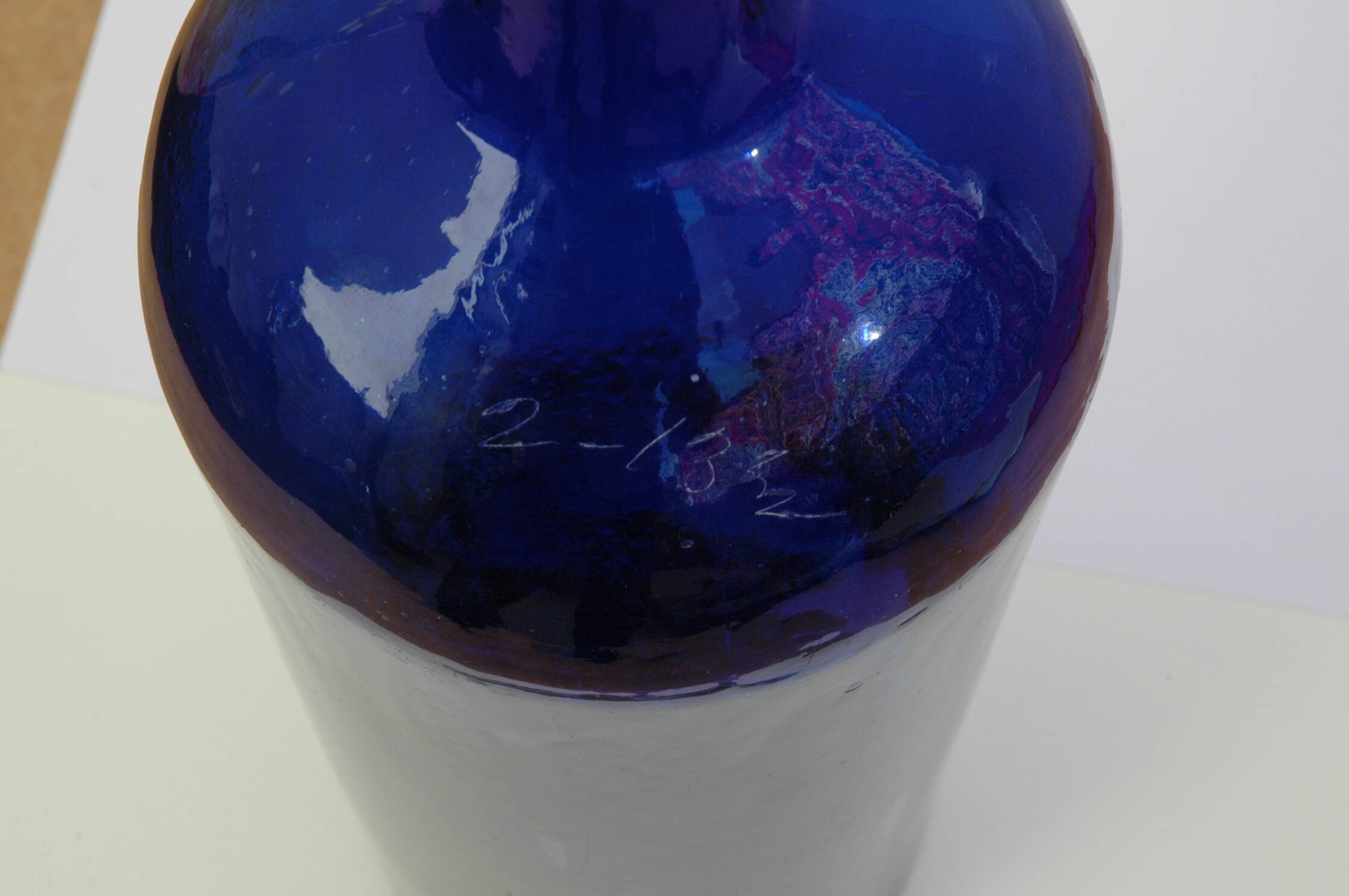 Large Blue Glass Bottle