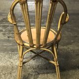 Lot de 6 fauteuils en rotin