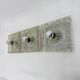 Hustadt Leuchten ice glass wall lamp sconce set of 3, 1970s Germany