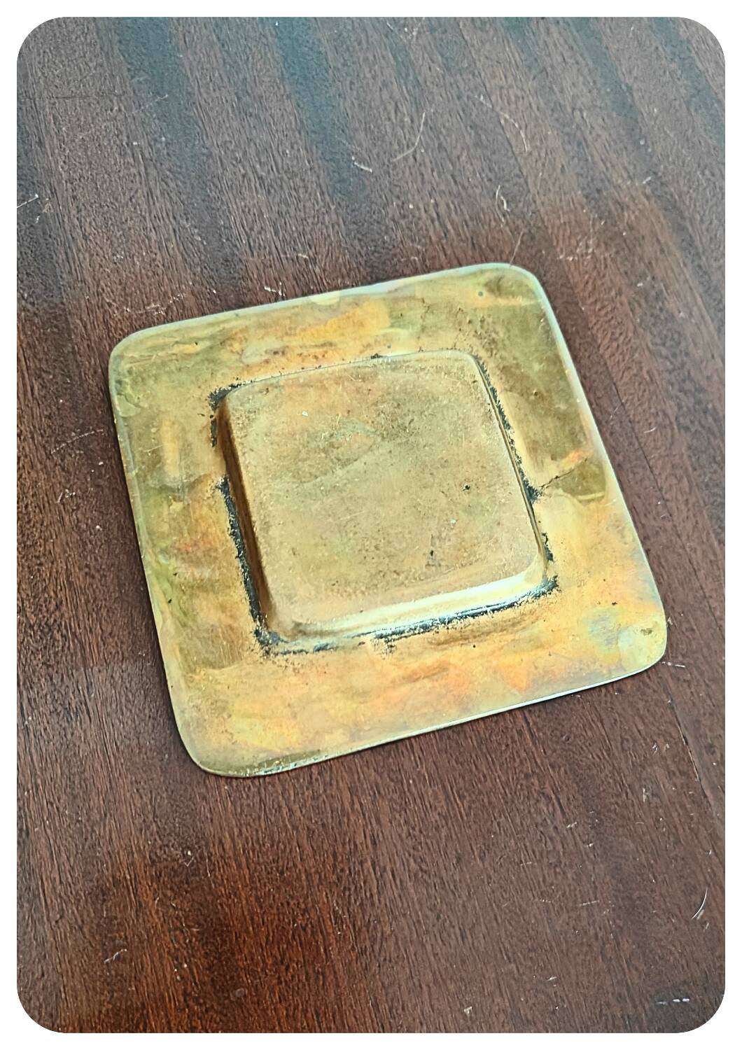 1970s Vintage Brass Copper Ashtray Germany