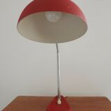 Red & Silver Metal Swan Neck Table Lamp