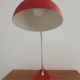 Red & Silver Metal Swan Neck Table Lamp
