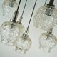 cascade PENDANT LIGHT - 7 shades - bubble glass and chrome - 1960/70s