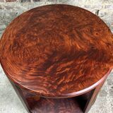 Art Deco side table / pedestal table in Rio rosewood