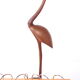 Vintage wooden flamingo 1960s