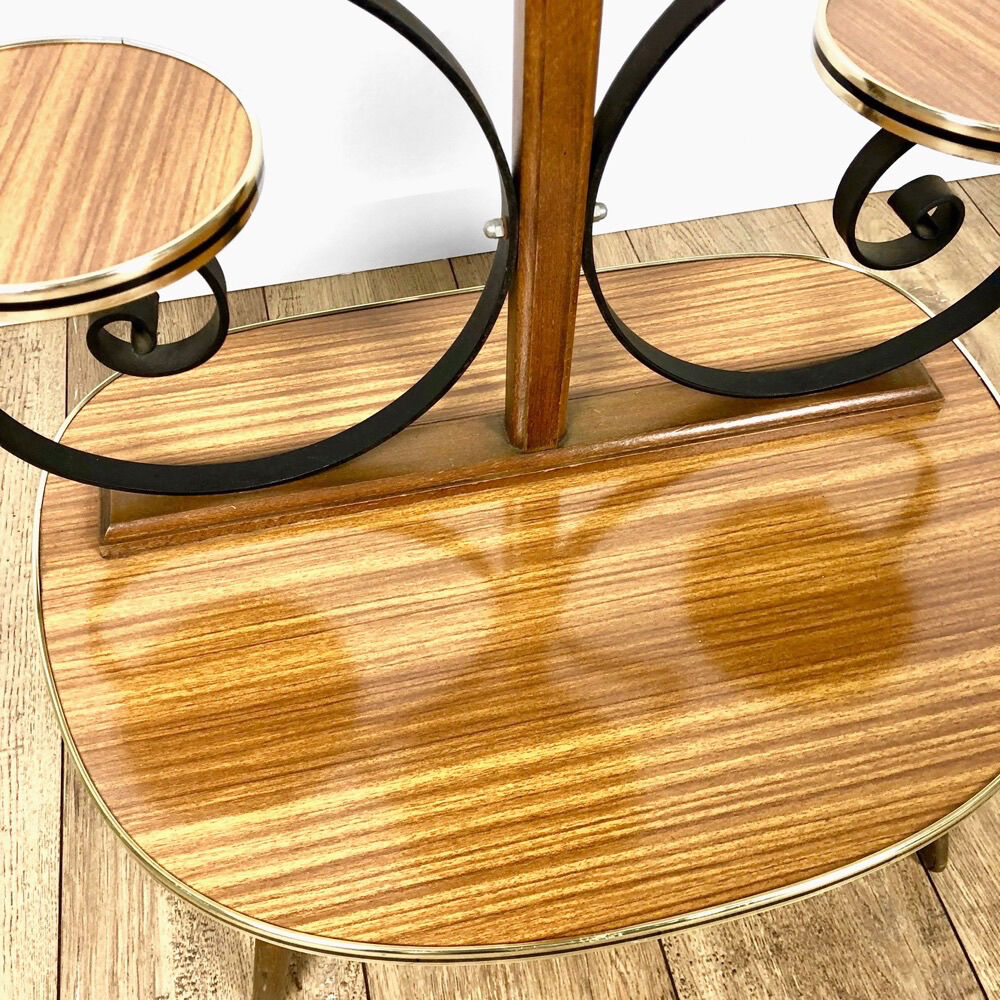 Porte-plantes formica imitation bois