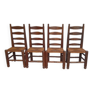 set de 4 chaises brutalistes