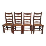 Set of 4 brutalist chairs