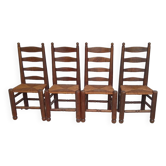 Set of 4 brutalist chairs
