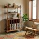 Antique walnut shelf with curved legs, Italy, mid-19th century.