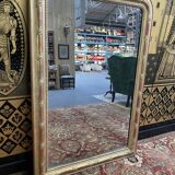 Louis Philippe period mirror in gilded stucco 100x147cm