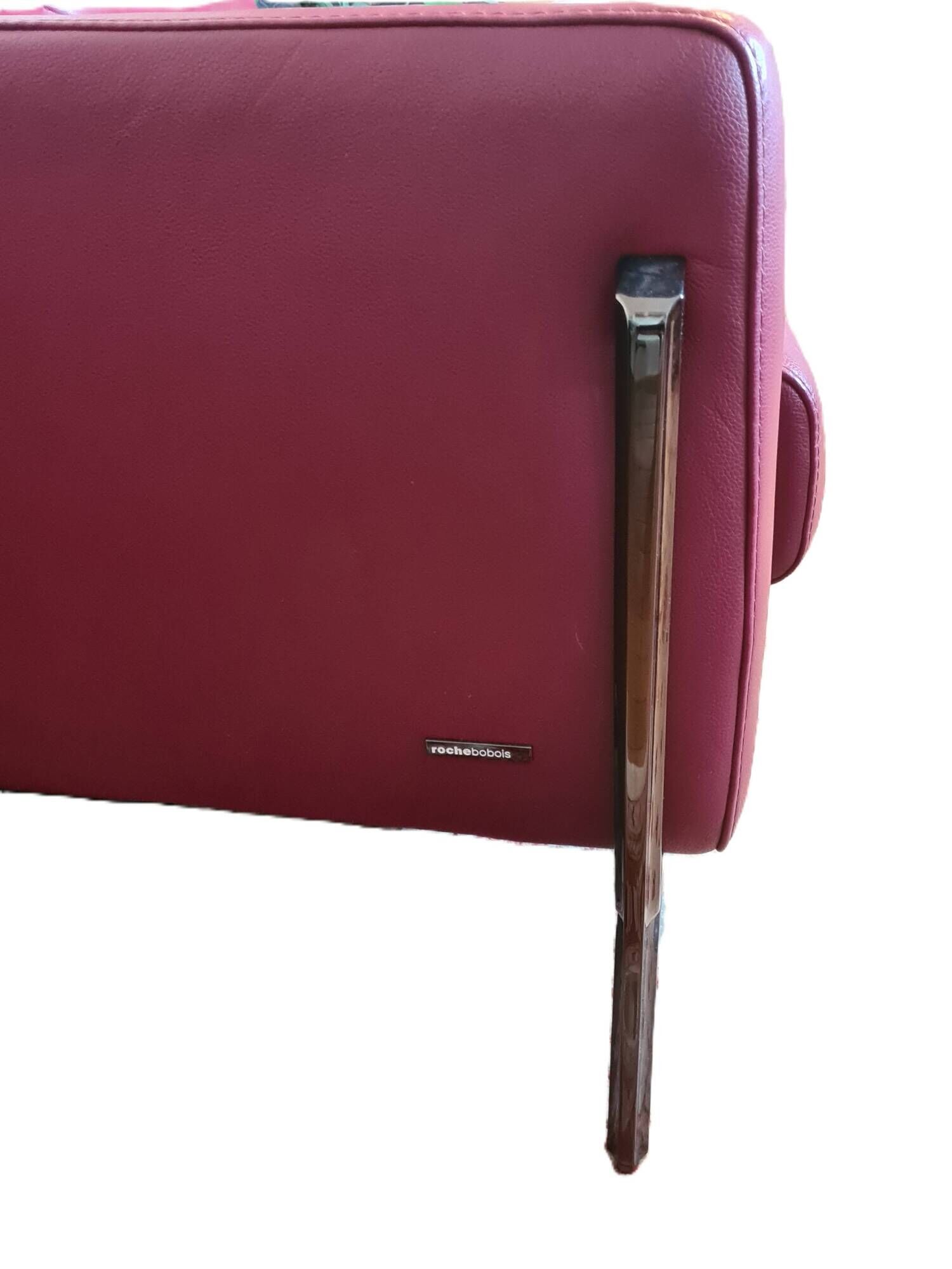 Roche Bobois canapé allusion red leather - designers Tapinassi & Manzoni