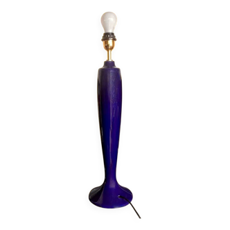 Large vintage lamp base in cobalt blue ceramic – 1960s