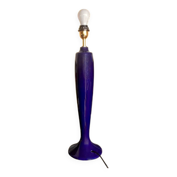 Large vintage lamp base in cobalt blue ceramic – 1960s