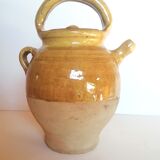 Enamelled jug with lid