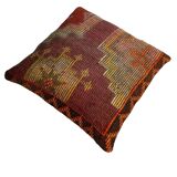 Housse de coussin kilim turc vintage, 55 x 55 cm