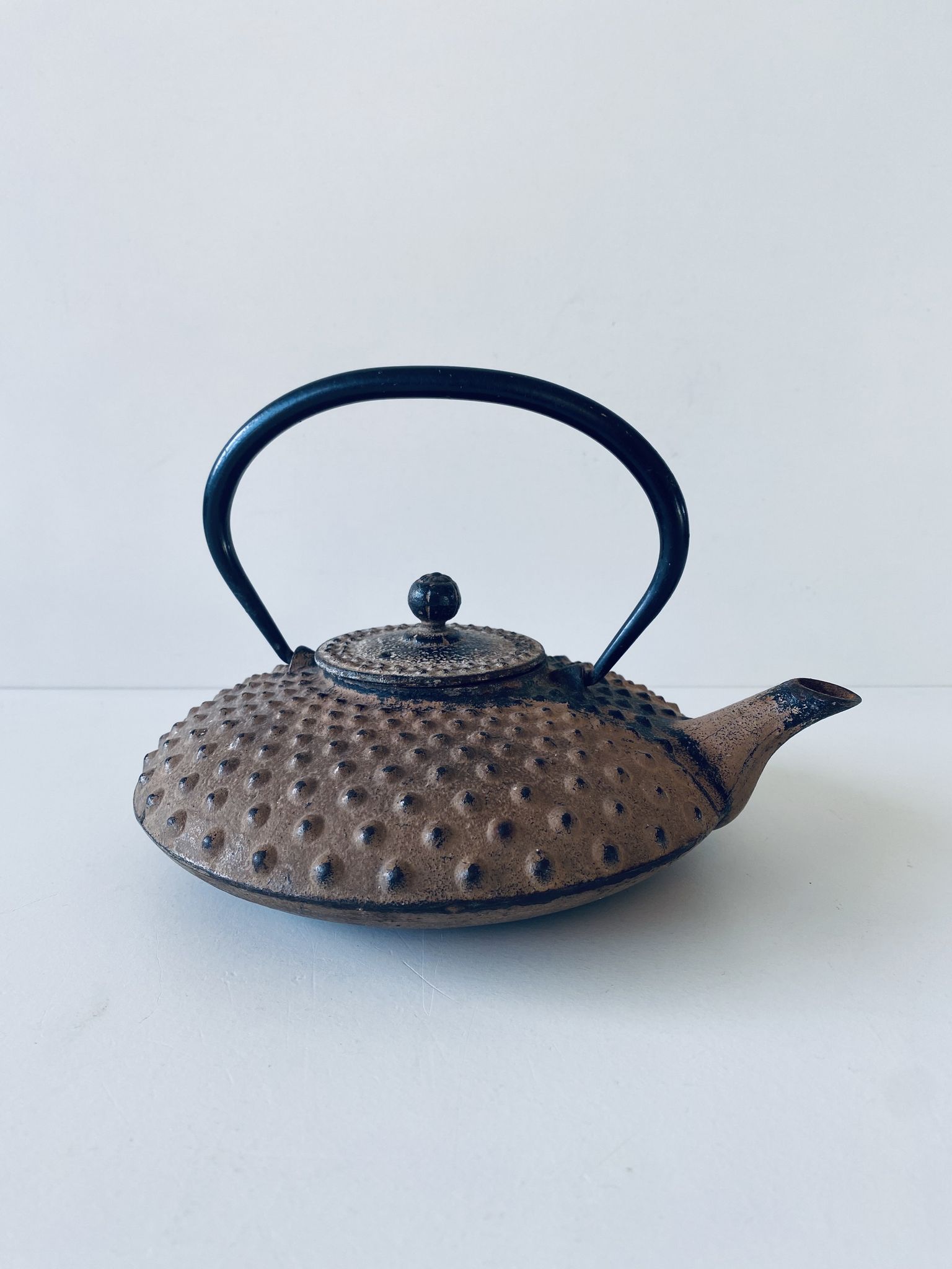 Ancient Japanese teapot in cast iron