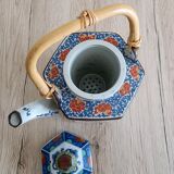 Japanese teapot with candle stove and filter