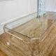 Large Athena coffee table in altuglas and glass by David Lange, 1970s