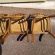 Lot de 4 chaises de bistrot ou de ferme en bois anciennes