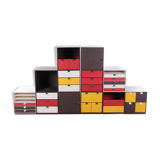 Vintage Palaset Palanox Modular Storage Boxes Set of 12, Made by Treston Oy, Finland 1972