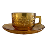 Amber-colored vintage cup