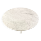 Vintage round White marble dining table 1970s