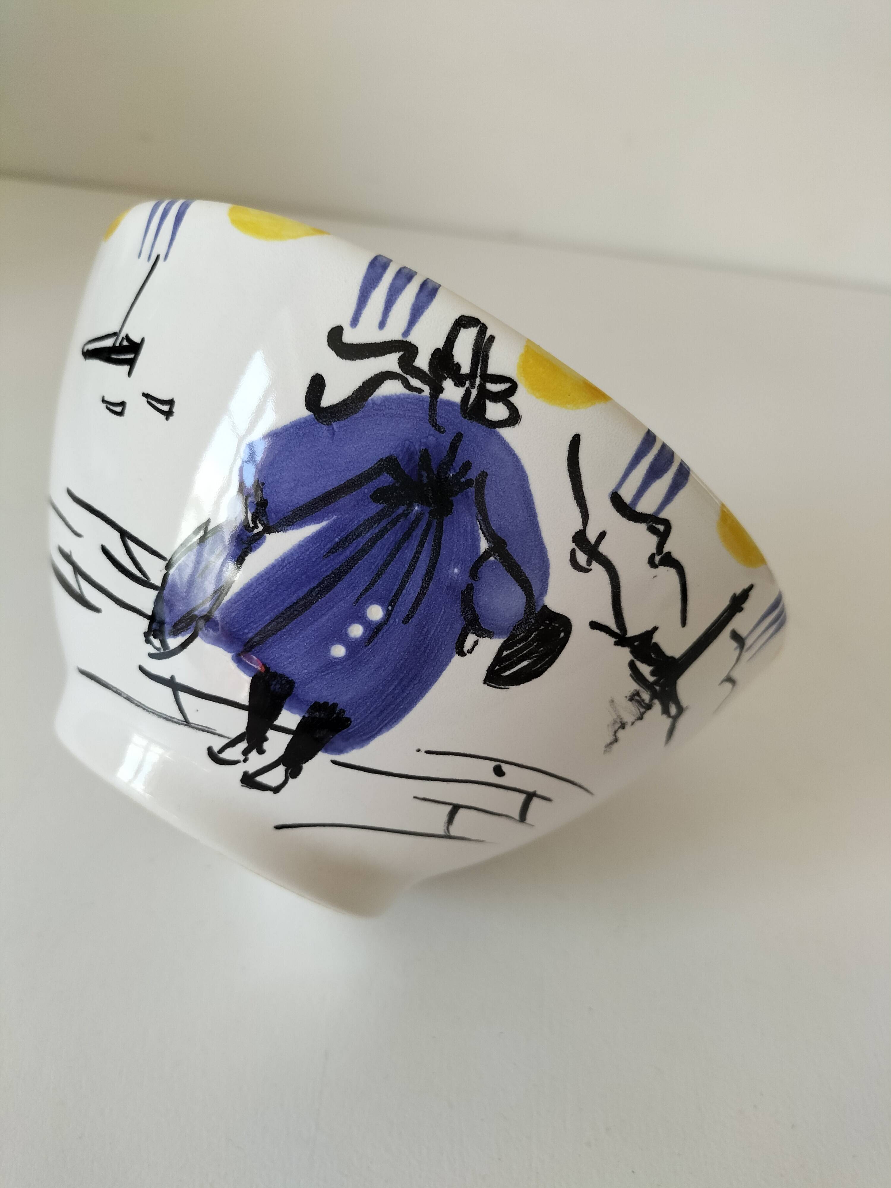 Revisited Breton bowl – Original signed painting – Unique piece