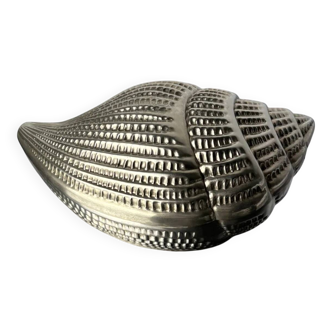 Shell jewellery box, silver plated, Italy, circa 1970s