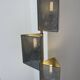 Lampadaire en métal perforé vintage 1980
