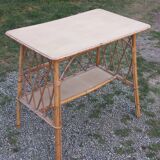 1950s rattan console table