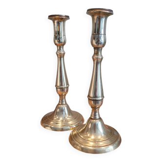 Pair of brass candle holders 26