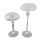 Pair of candle holders in glass paste