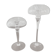 Pair of candle holders in glass paste