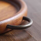 Teak tray with metal handles, Digsmed Denmark, 1960's