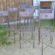 Série de 8 chaises de jardin en fer forgé