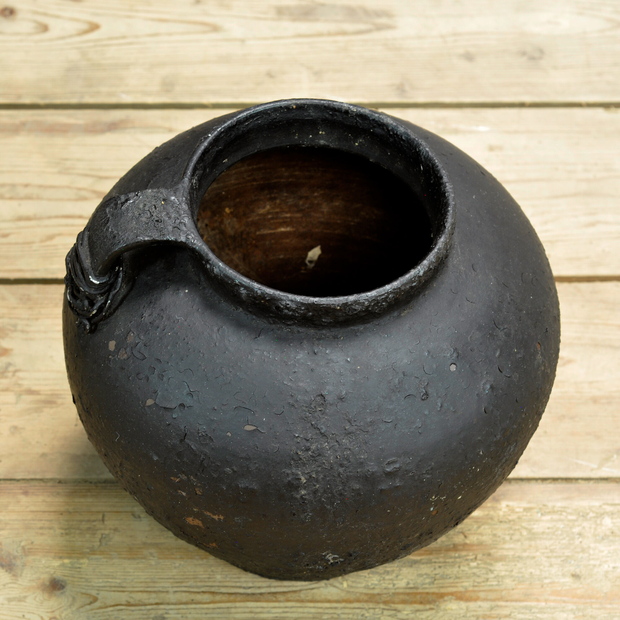 Antique earthenware pot from Moldova, circa 1850