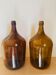 Pair of amber glass lady jeanne.