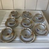 8 coffee cups in 60s floral porcelain