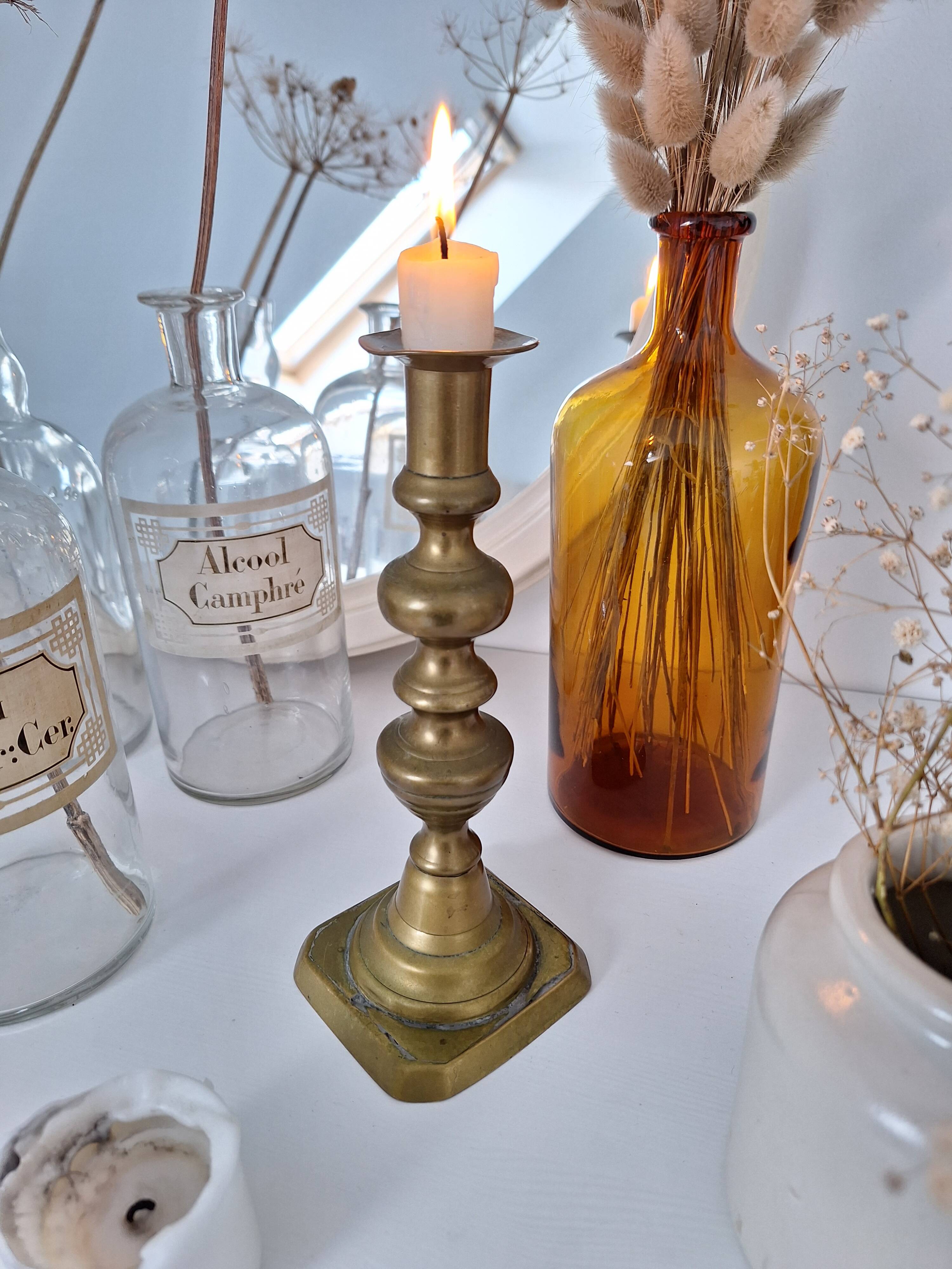 Vintage brass candle holder