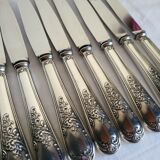 12 Silver-Plated Dessert Knives with Stainless Steel Blades Nogent