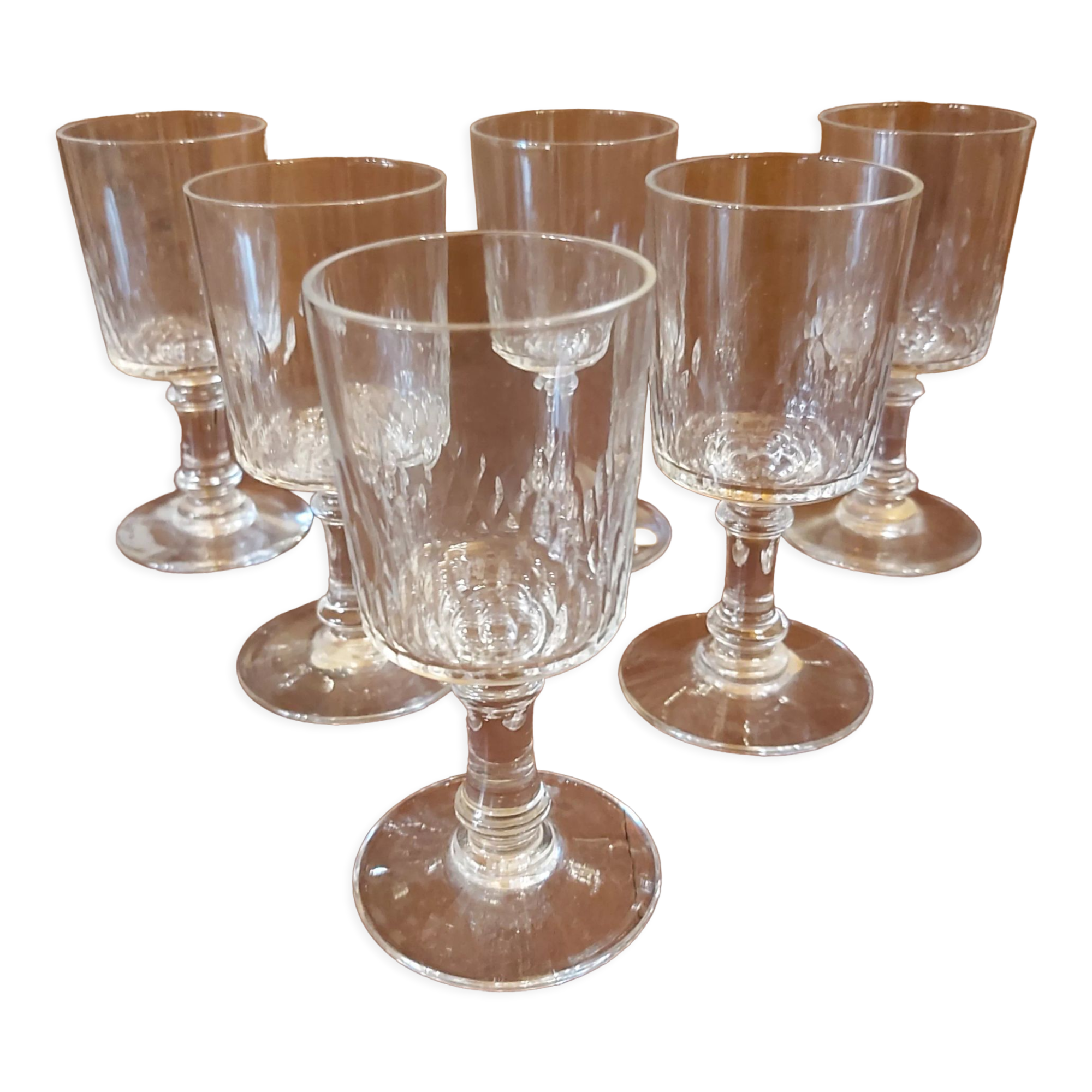 Verres à vin cristal Baccarat, Lalique, Saint Louis - Antiques20ème