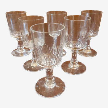 6 glasses cooked wine crystal Baccarat model Richelieu